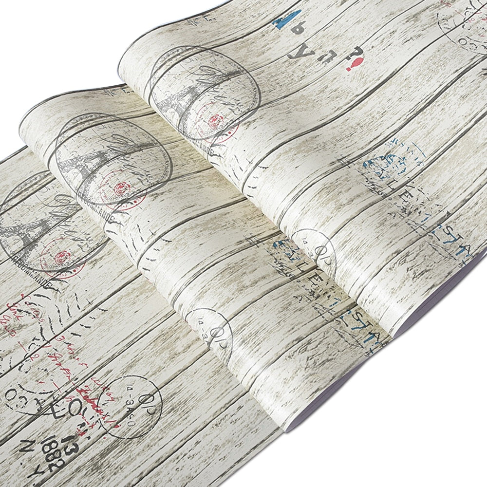 Vintage Wood Look Vinyl Background Contact Paper Wallpaper