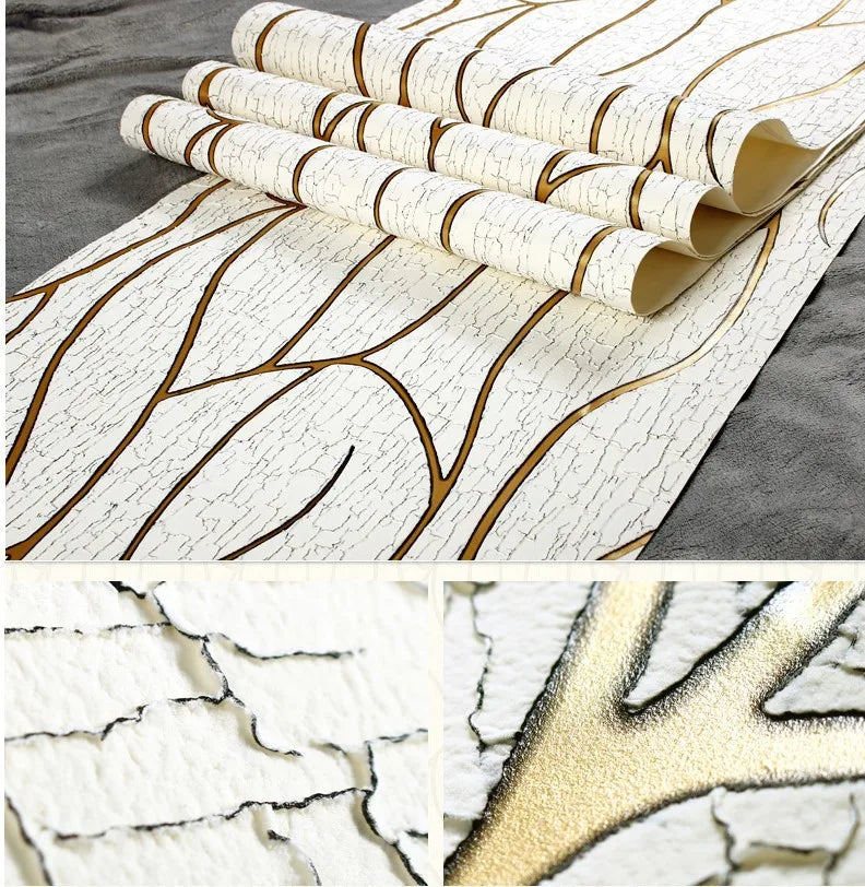 Modern 3D Textured Wallpaper Contact Paper - Geometric Pattern Wall Covering for Living Room, TV Background, Bedroom