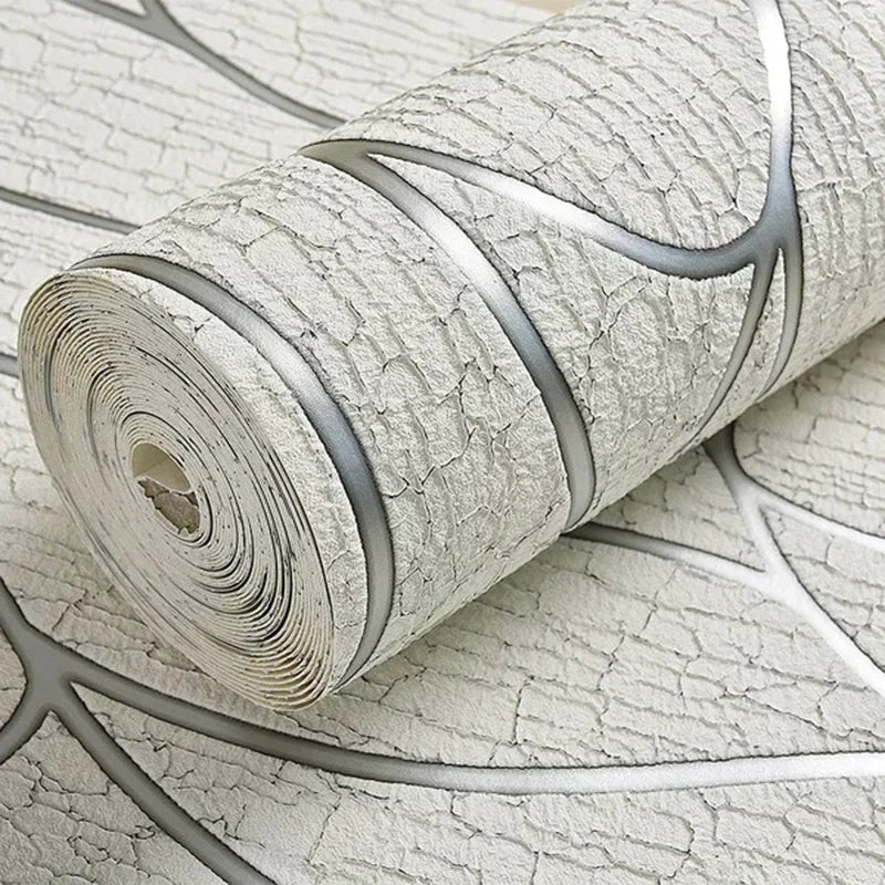 Modern 3D Textured Wallpaper Contact Paper - Geometric Pattern Wall Covering for Living Room, TV Background, Bedroom