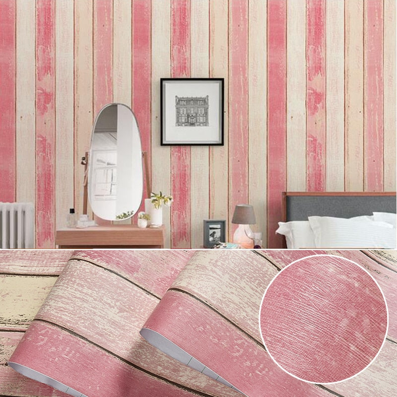 Vintage Wood Look Vinyl Background Contact Paper Wallpaper