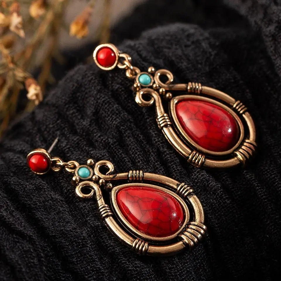 Buy Bohemian Natural Stone Drop Earrings Online Australia at BargainTown