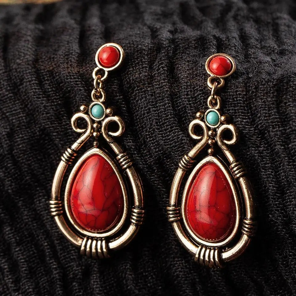 Buy Bohemian Natural Stone Drop Earrings Online Australia at BargainTown