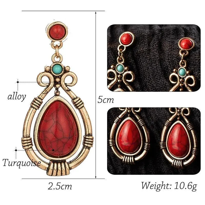 Buy Bohemian Natural Stone Drop Earrings Online Australia at BargainTown