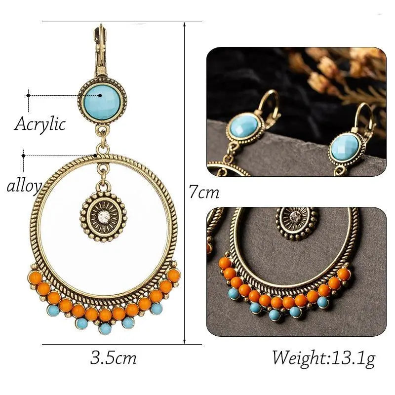 Buy Bohemian Round Beads Drop Earrings Online Australia at BargainTown