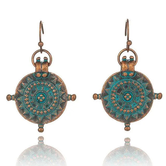 Buy Ethnic Engraved Drop Earrings Online Australia at BargainTown