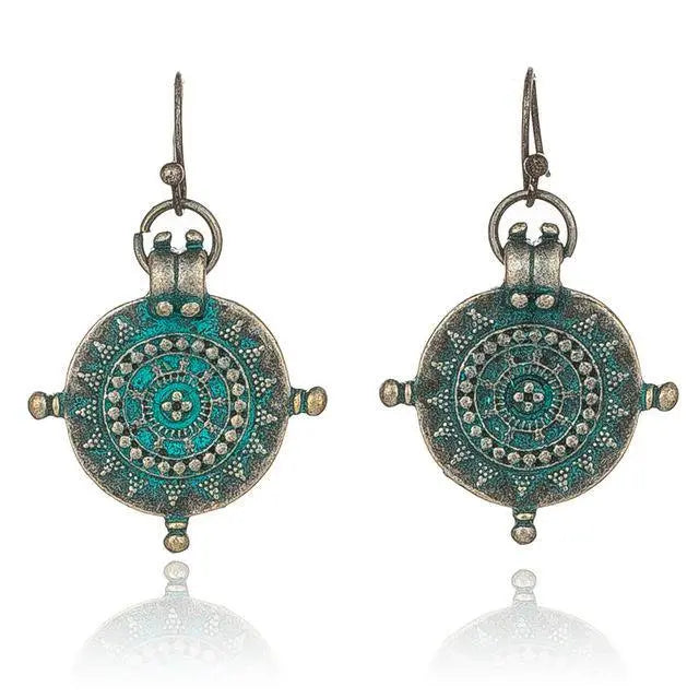 Buy Ethnic Engraved Drop Earrings Online Australia at BargainTown