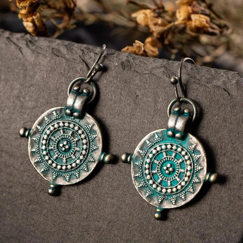 Buy Ethnic Engraved Drop Earrings Online Australia at BargainTown