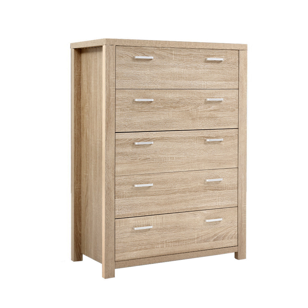 Buy 5 Chest of Drawers Tallboy Dresser Table Bedroom Storage Cabinet Online Australia at BargainTown