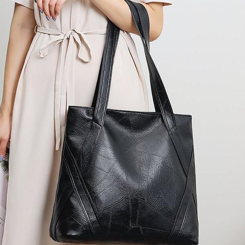 Buy Retro Large Capacity PU Leather Tote Bag Online Australia at BargainTown