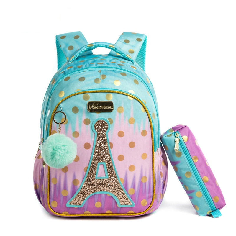 Kids Sequin Primary School Backpack Lunch Bag Pencil Case Set