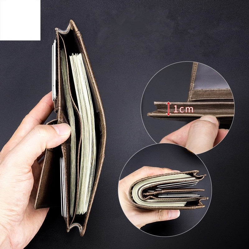 Buy Vintage Genuine Leather Cowhide Men's Wallet Online Australia at BargainTown