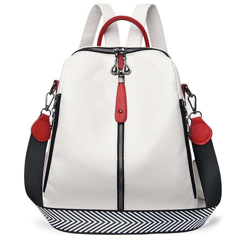 Buy Soft PU Leather Zipper Backpack Online Australia at BargainTown