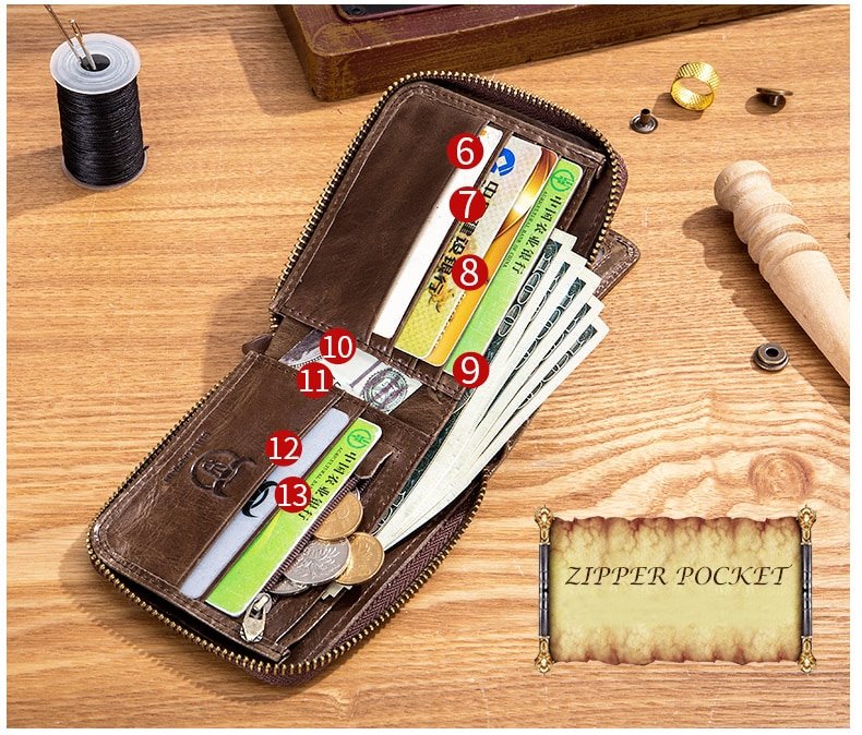 Vintage Genuine Leather Cowhide Wallet