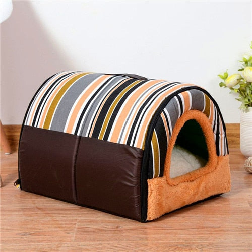 Buy Foldable Warm Soft Cat Cave Cat Bed With Removable Mat Online Australia at BargainTown