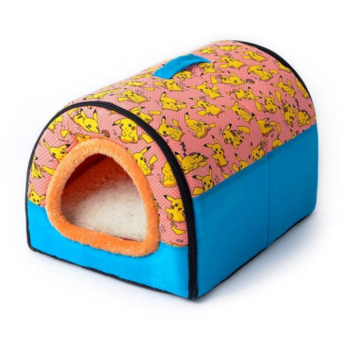 Buy Foldable Warm Soft Cat Cave Cat Bed With Removable Mat Online Australia at BargainTown