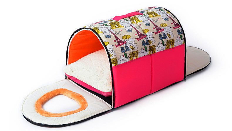 Buy Foldable Warm Soft Cat Cave Cat Bed With Removable Mat Online Australia at BargainTown