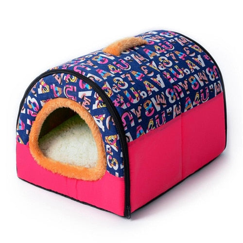 Buy Foldable Warm Soft Cat Cave Cat Bed With Removable Mat Online Australia at BargainTown