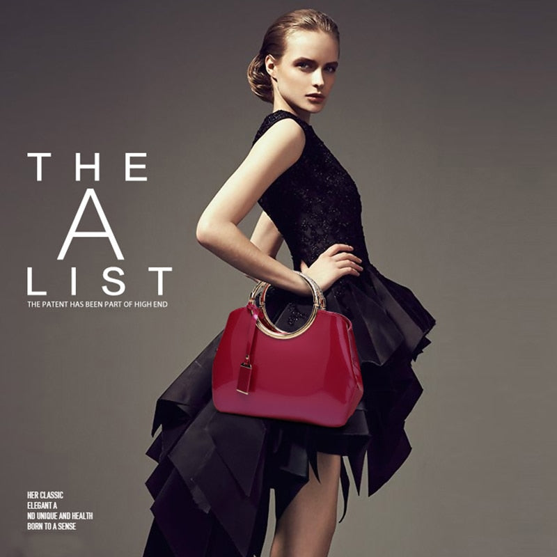 Buy Bolsa Luxury Patent Leather Tote Online Australia at BargainTown