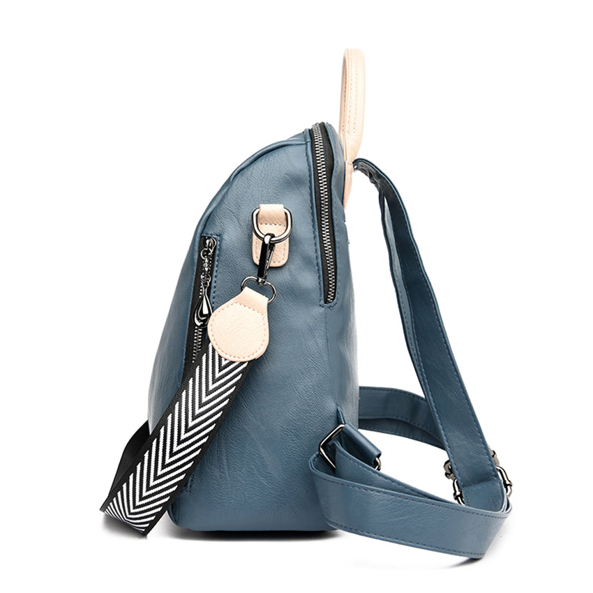 Buy Soft PU Leather Zipper Backpack Online Australia at BargainTown