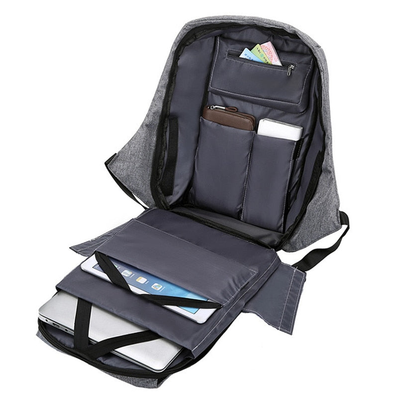 Buy Anti-Theft Backpack With USB Charging Port Online Australia at BargainTown