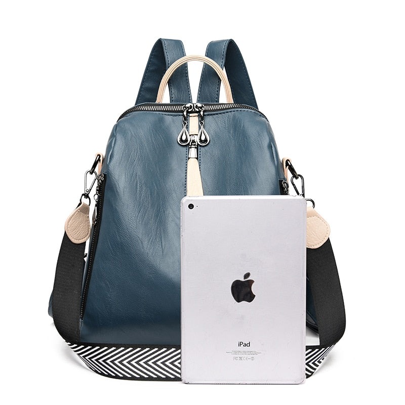 Buy Soft PU Leather Zipper Backpack Online Australia at BargainTown