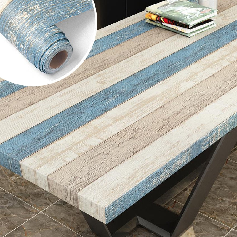 Vintage Wood Look Vinyl Background Contact Paper Wallpaper