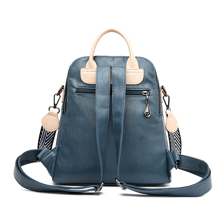 Buy Soft PU Leather Zipper Backpack Online Australia at BargainTown