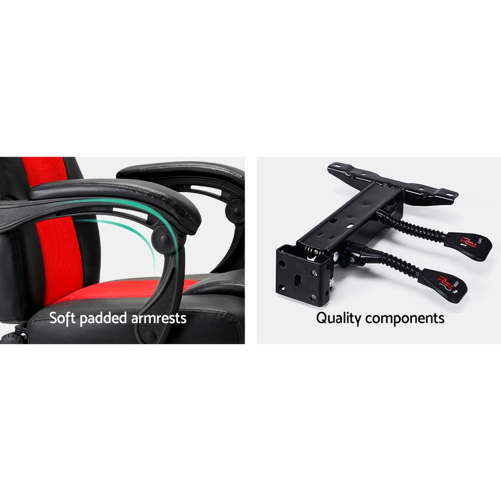 Buy Artiss Massage Office Gaming Racer Chair Red Online Australia at BargainTown