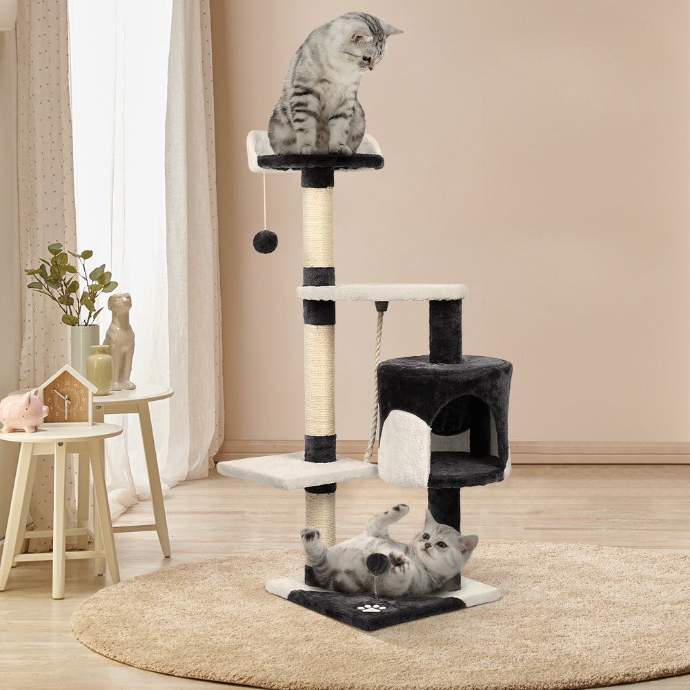 Buy 112cm Cat Tree Scratching Post Tower Online Australia at BargainTown