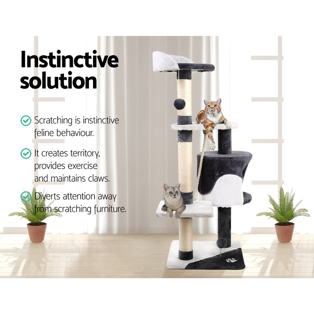 Buy 112cm Cat Tree Scratching Post Tower Online Australia at BargainTown