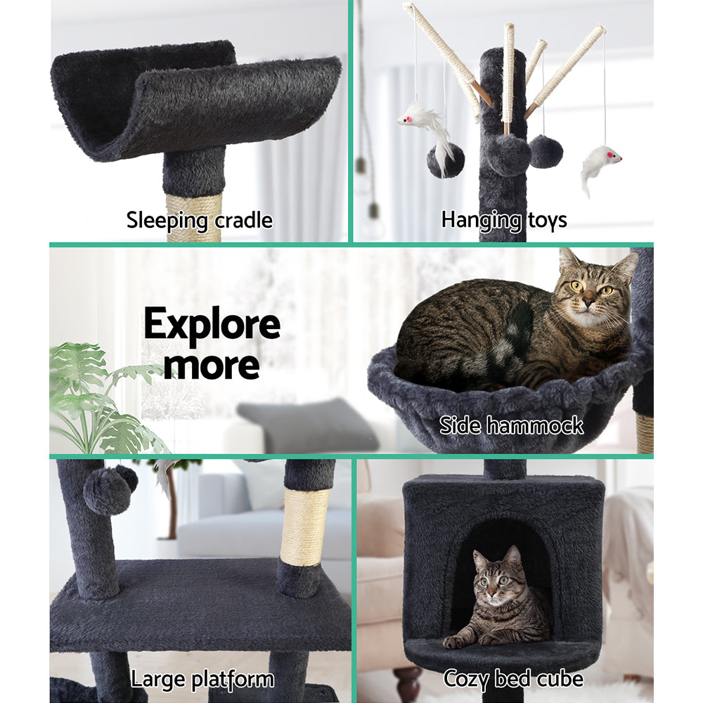 Buy 140cm Cat Condo Scratching Post Tower Online Australia at BargainTown