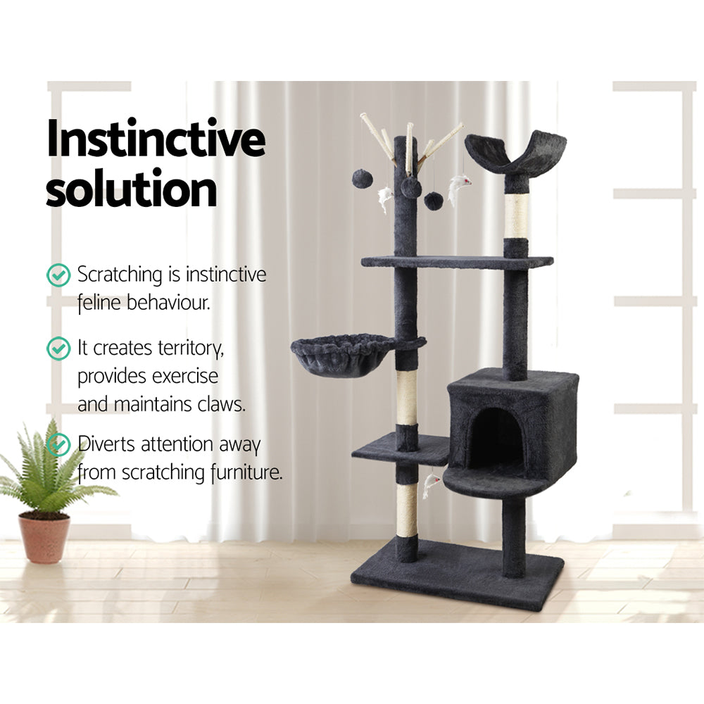 Buy 140cm Cat Condo Scratching Post Tower Online Australia at BargainTown