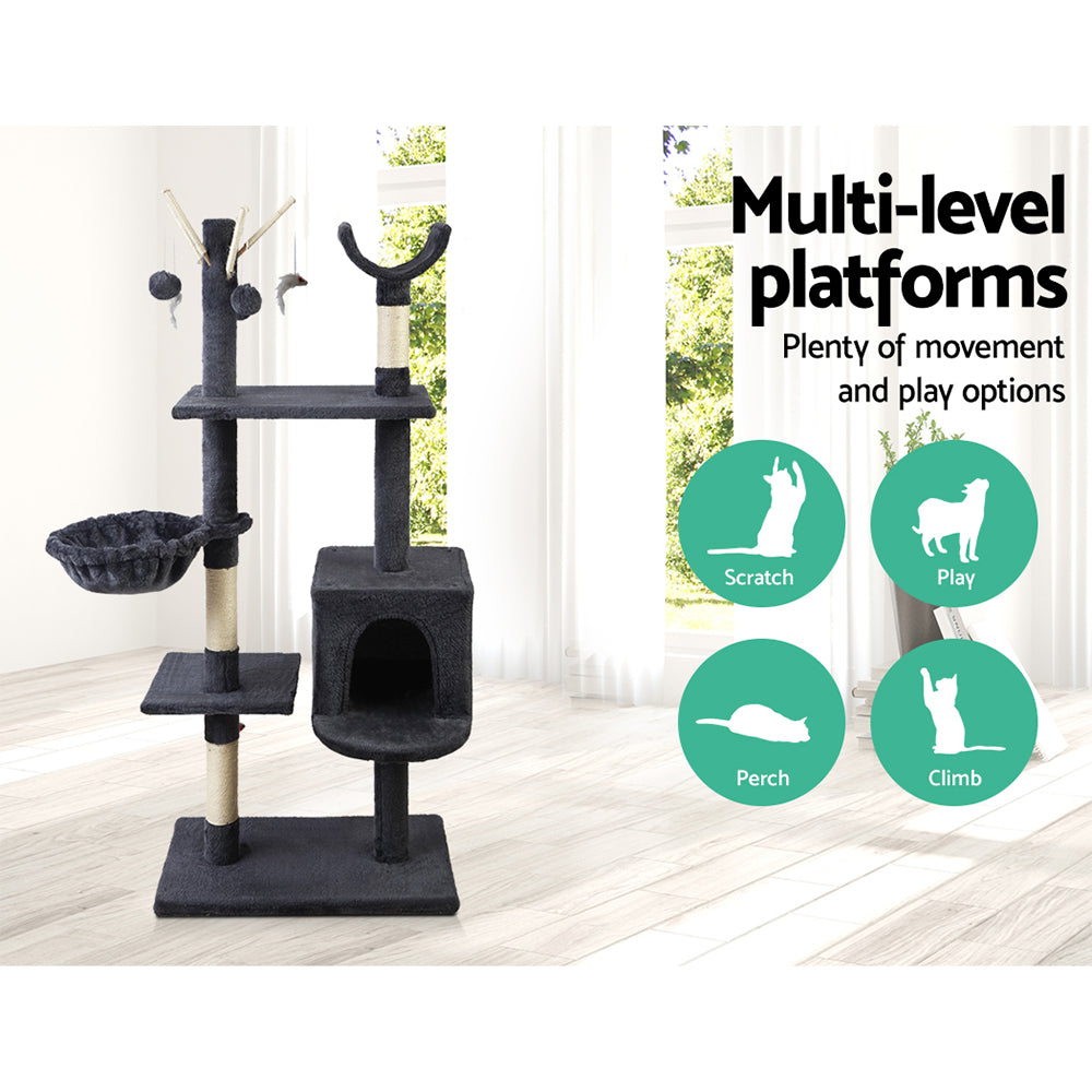 Buy 140cm Cat Condo Scratching Post Tower Online Australia at BargainTown