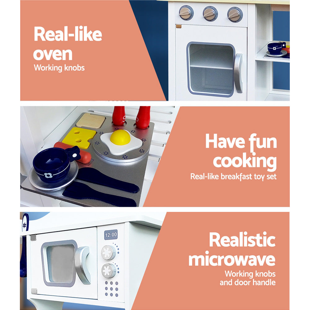 Buy Keezi 18 Piece Kids Kitchen Play Set - White Online Australia at BargainTown