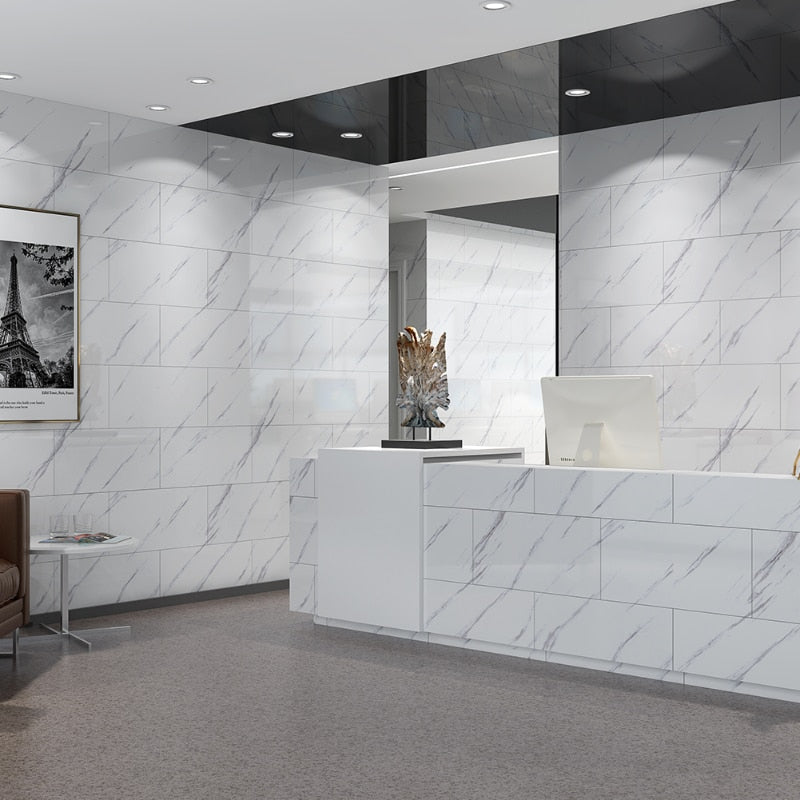 Buy 60 X 30cm Vinyl Marble Floor Tile Stickers Self-adhesive Waterproof Online Australia at BargainTown