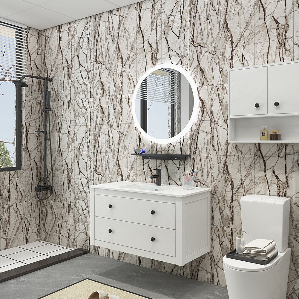 Buy 60 X 30cm Vinyl Marble Floor Tile Stickers Self-adhesive Waterproof Online Australia at BargainTown