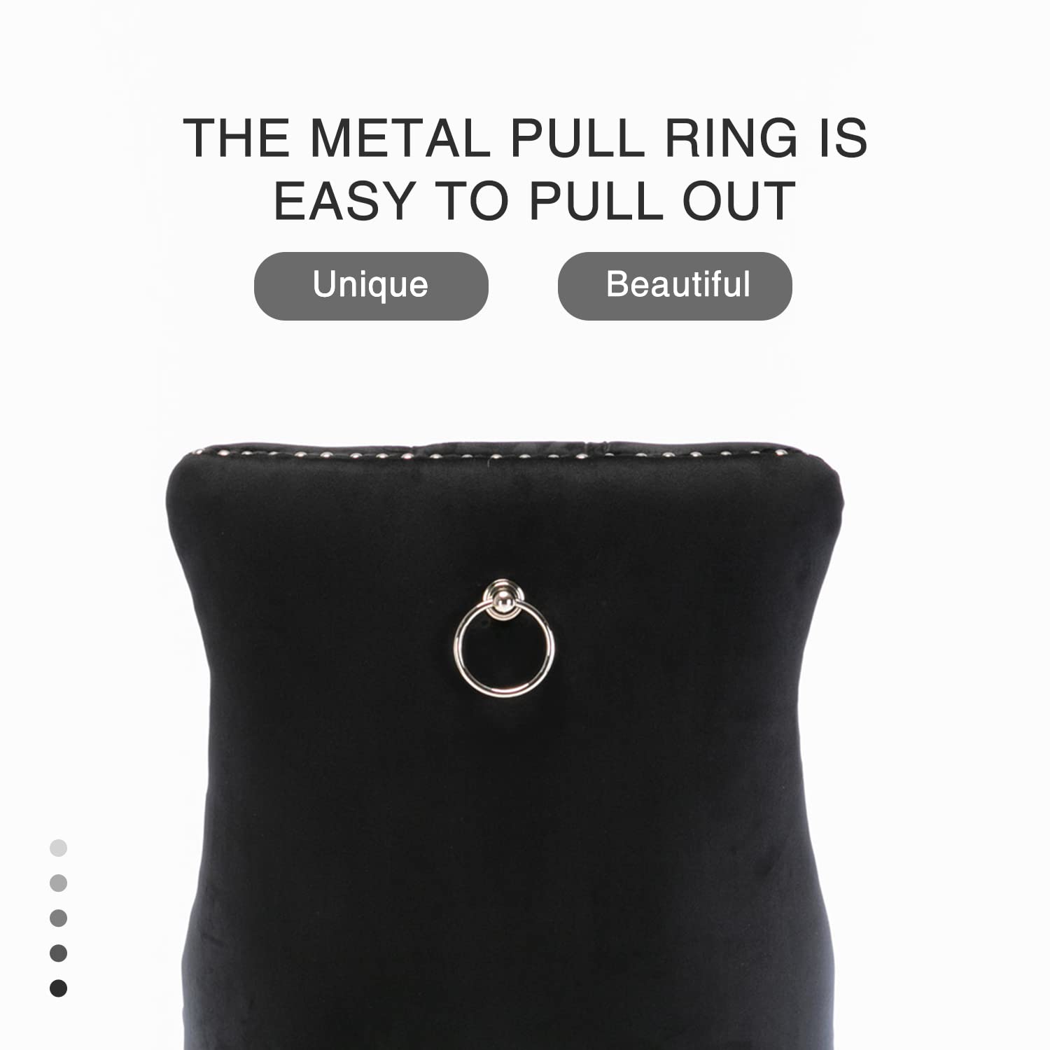 Buy Velvet Bar Stools Counter Stools Set Of 2 With Studs Trim Wooden Legs Black Online Australia at BargainTown