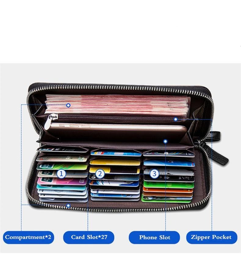 Buy Men's Genuine leather RFID Blocking Wallet Organizer Online Australia at BargainTown