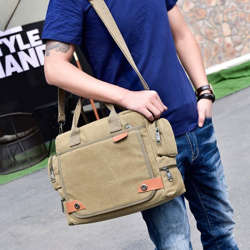 Buy Men's Canvas Crossbody Messenger Bag Online Australia at BargainTown
