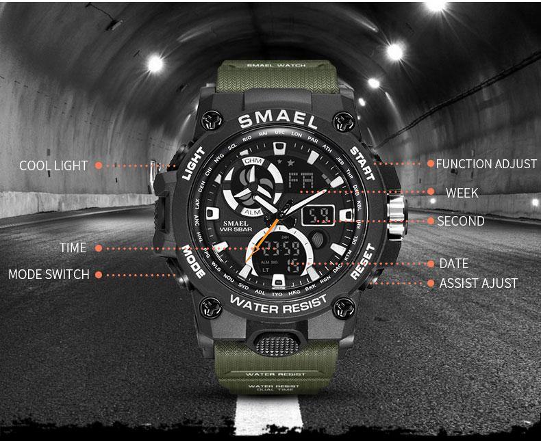 Buy Men's Waterproof Tactical Sports Watch Online Australia at BargainTown