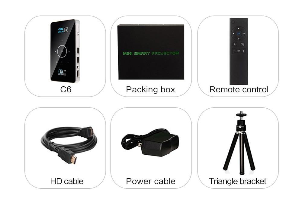 Buy Mini 4K DLP Android Portable WiFi Projector Online Australia at BargainTown