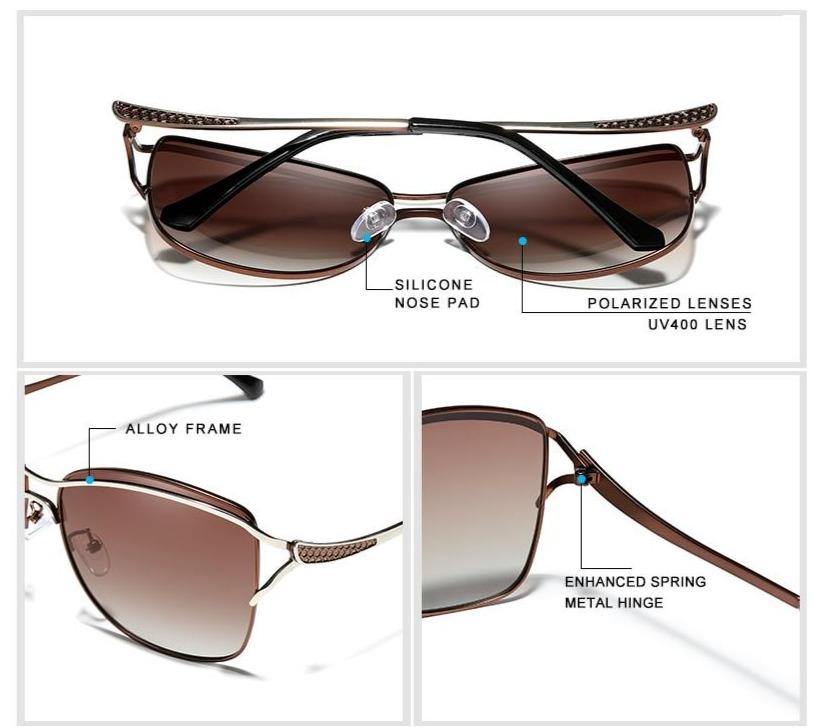 Buy Retro Polarized Gradient Lens Women's Sunglasses Online Australia at BargainTown