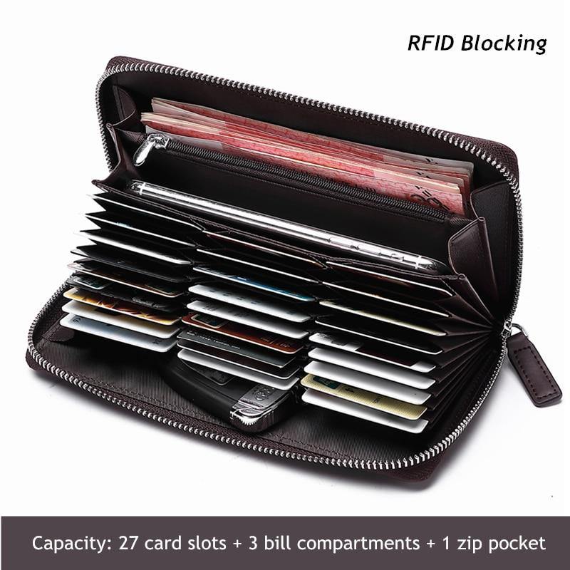 Buy Men's Genuine leather RFID Blocking Wallet Organizer Online Australia at BargainTown