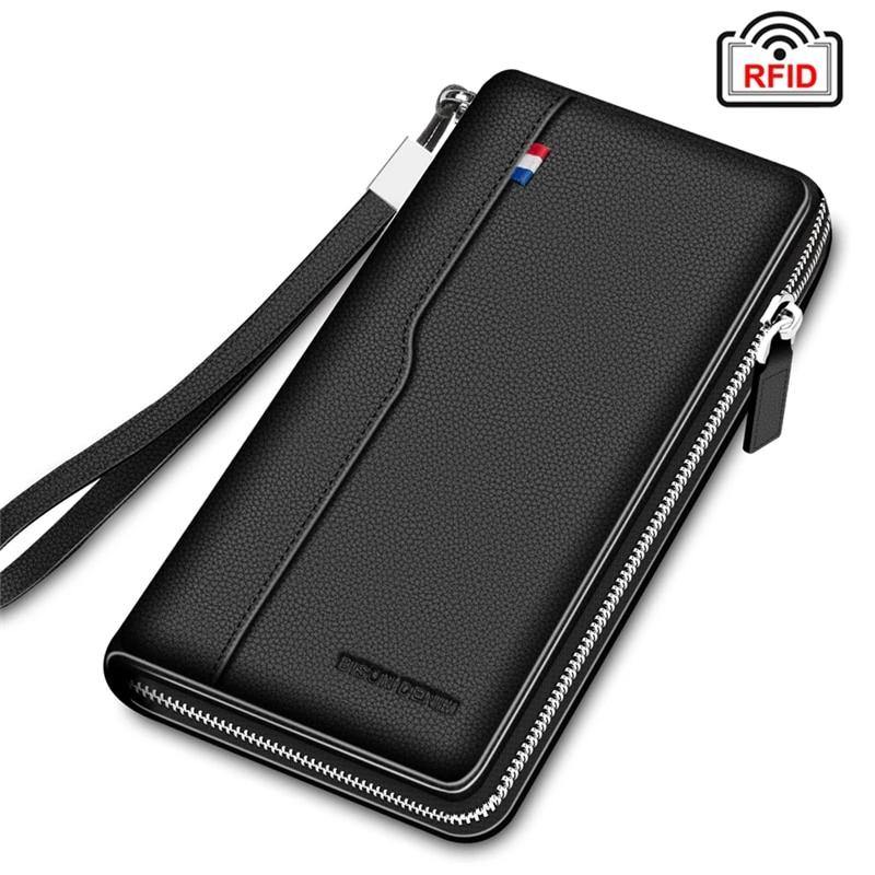 Buy Men's Genuine leather RFID Blocking Wallet Organizer Online Australia at BargainTown