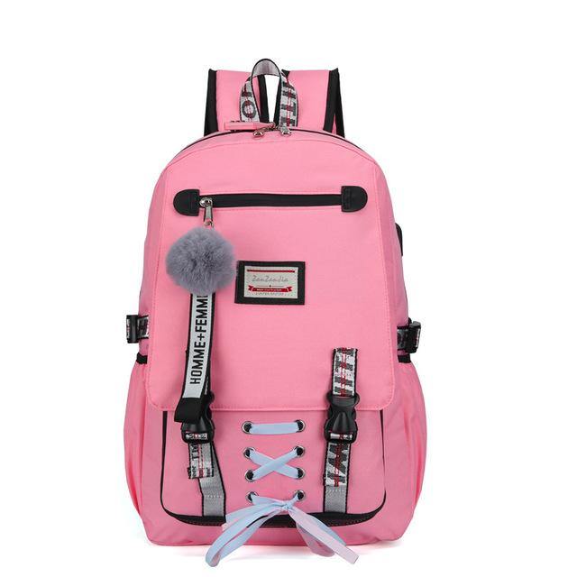 Buy Anti-Theft Student Backpack With USB Charging Port Online Australia at BargainTown