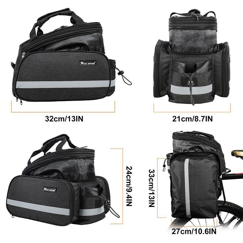 Buy Large Capacity Rainproof Bicycle Rear Rack Bag Online Australia at BargainTown