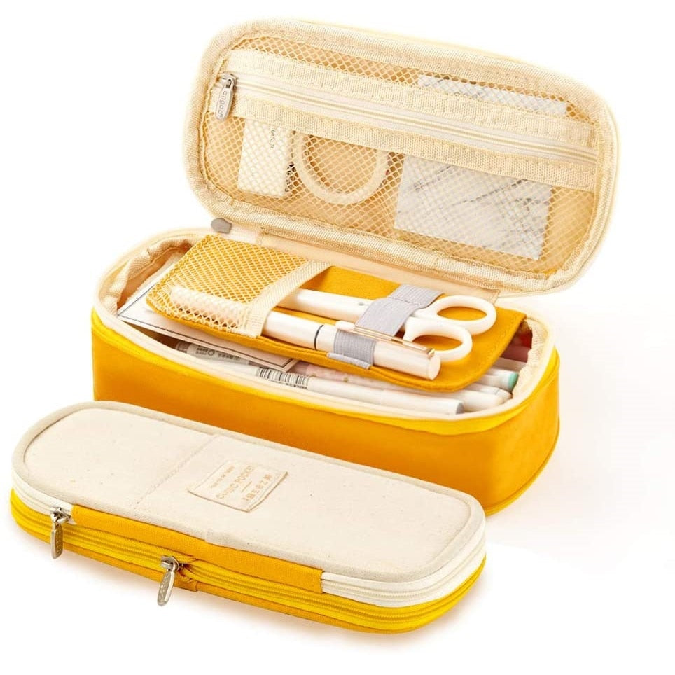 Buy Canvas Dual Use Pencil Case Travel Cosmetic Organiser Makeup Bag Online Australia at BargainTown