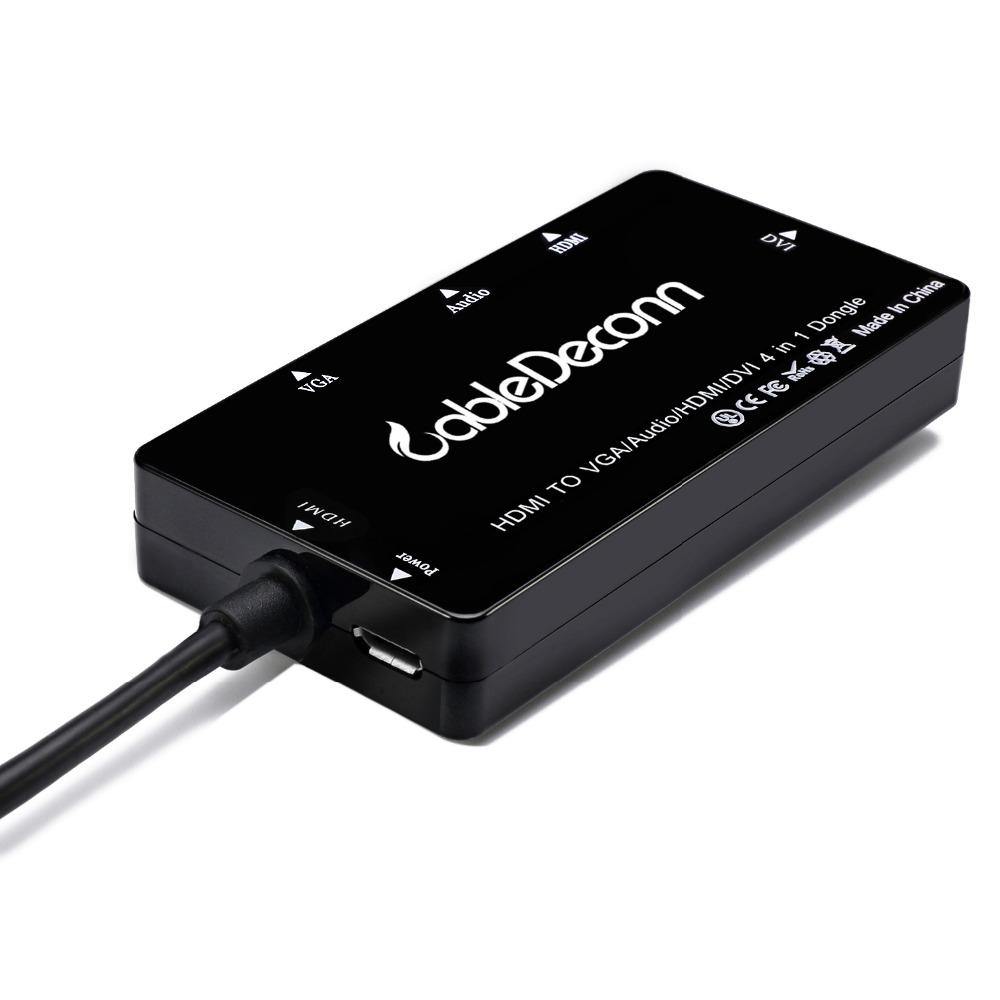 Buy 4-in-1 HDMI to HDMI/VGA/DVI Audio & Video Hub Display Adapter Online Australia at BargainTown