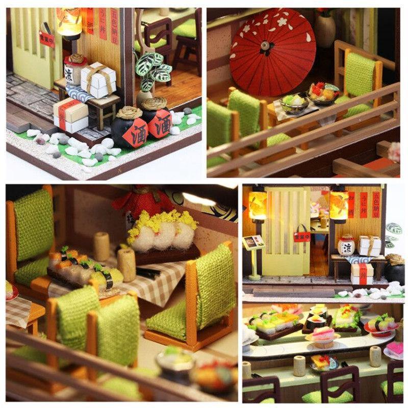 Buy DIY Wooden Japanese Miniature Sushi Dollhouse Online Australia at BargainTown