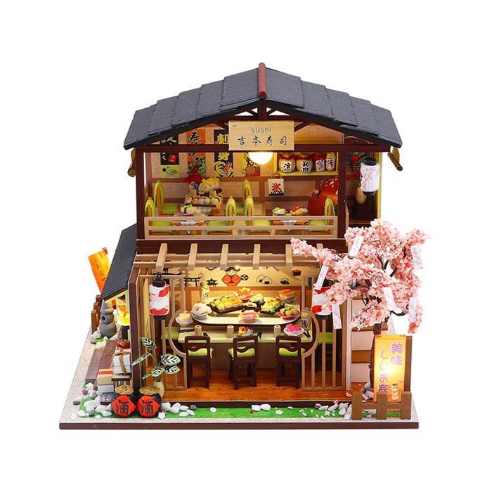 Buy DIY Wooden Japanese Miniature Sushi Dollhouse Online Australia at BargainTown